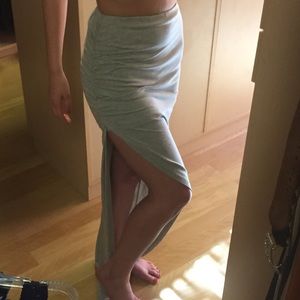 Slit leg super fun maxi skirt.